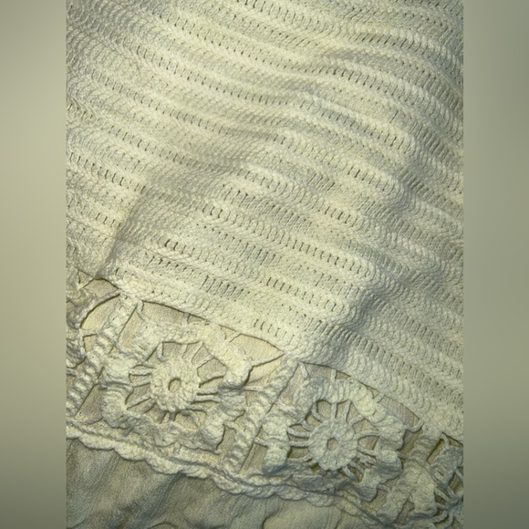 LC Lauren Conrad Boho Smocked Crochet Mini Dress‎ Light Highlighter Yellow Sz 2X - Picture 8 of 10